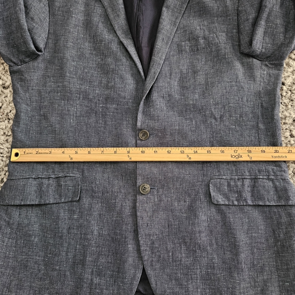 Rodd & Gunn Men's Blue Linen Blazer L Large Sport Fit 2-Button Jacket Sport Coat - Picture 10 of 15